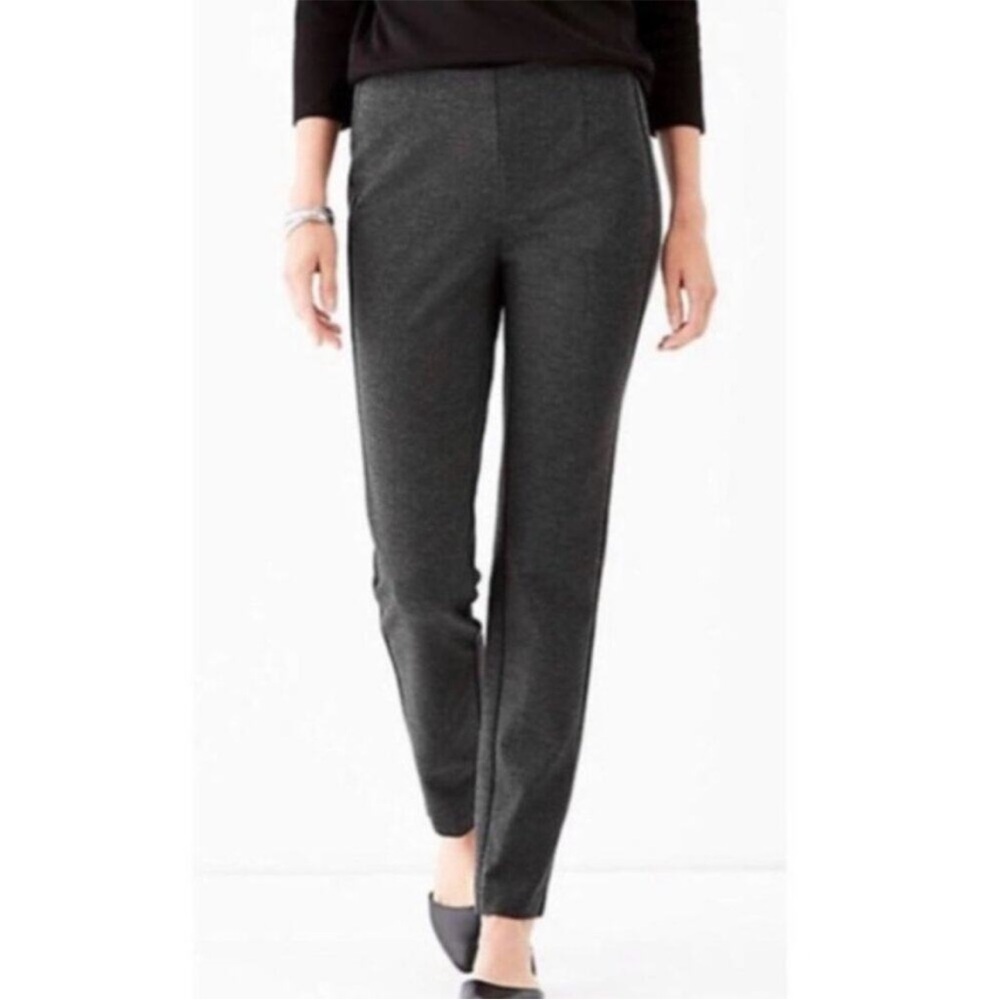 J.Jill Ponte Slim Leg Pants - Heather Gray XSP